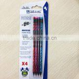 Standard Size Round Shape Black Wood Heat Rolling Laser HB Pencil in Blister Card thumbnail-1