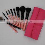 Cute 10 Piece Animal Hair Make up Quality Brushes Set With Pouch Kits thumbnail-3