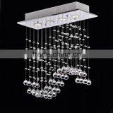 Silver Rectangular Crystal Light Home Chandelier With Crystal Balls thumbnail-3