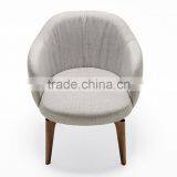 Soft Dining Armchair With Wooden Base HDAC1066 thumbnail-3