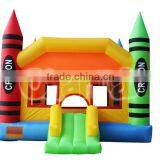 Residential Crayon Inflatable Bounce House