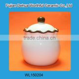 New Simple Style Ceramic Container With Lid for Food Storage thumbnail-1