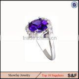 Korea Jewelry Amethyst Jewelry Brass Jewelry Amethyst Ring