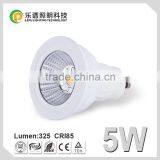 CE RoHS UNIQUE Lamp Bulb Light CCT Options Reflector CRI 85Ra Sharp COB 5W LED Spotlight Dimmable LED Spot Light GU10