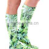 Wholesale Sublimated Custom Leaf Weed Socks thumbnail-1