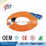 Multymode Duplex SC-FC Fiber Optic Patch Cord in Communication