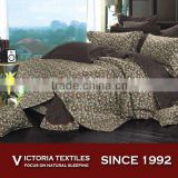 chocolate color natural printed 100 cotton bed comforter set
