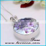 2016 FASHION Wholesale Round Glass Locket Pendant Organic Dried Flower Necklace thumbnail-2