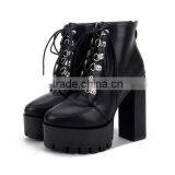 PU Half Boots Newest Designs High Heel Shoes 2017 PF4419 thumbnail-2