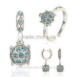 Luxury Silver Jewelry Set Wholesale Sterling Silver Cz Stud Earrings 925 Thailand Silver Earring Fashion Letter Pendant Jewelry thumbnail-2