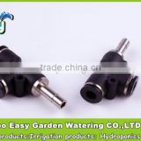 6-6MM Tee joint with slip lock plug. Pneumatic Tee fittings.Quick connector. for hydro-pnuematic technology