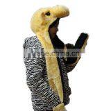 Long Plush Scarf Glove Animal Hat With Paws thumbnail-2