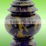 NATURAL STONE BLACK AND GOLD MARBLE URNS thumbnail-6