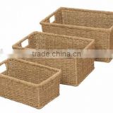 wholesale set of 3 rectangular sea grass baskets