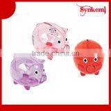 Pig Shaped Plastic Transparent Coin Bank thumbnail-1