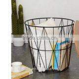 Metal Wire Storage Basket With Lid thumbnail-2