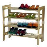 H1328 4-Tier Solid Wood Shoe Rack