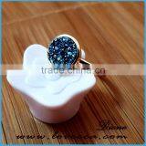 2017 New design fashion good quality wholesale druzy quartz ring