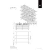 4 Tier Slatted Wooden Shoe Rack - 68 x 74 x 26 cm thumbnail-2