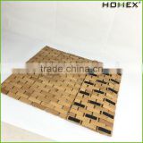 Bamboo non slip shower mat/ wood shower mat Homex-BSCI