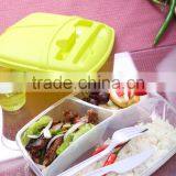 BPA-Free Foodgrade Plastic Lunch Box With Fork and Knife,plastic Lunch Box Set With Fork