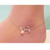 Anchor Pearl Jewelry Chain Anklets thumbnail-5