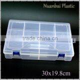 30x20cm Large PP Plastic 10 Compartments Transparent Adjustable Kits Tool Storage Box thumbnail-1