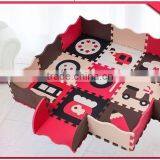 Hot Selling Educational EVA Puzzle Mat for Kids With Safety Guarder Non-toxic , 16pcs thumbnail-1