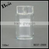 Cosmetic Cheapest 100ml Clear Card Shape Perfume Glass Bottle Weight With Plastic Cap Best Sale China Suppliers