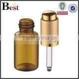 Cosmetic 20ml 30ml Essential Oil Glass Fragrance Perfume Bottle Amber Golden Aluminum Metal Pump Bottle Perfume Glass thumbnail-2