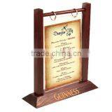 Wooden menu stand