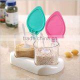 Custom Food-Grade Plastic 3 Color Clear Plastic Seasoning Box Home Kitchen Spice Sugar Salt Storage Box Supplier thumbnail-2