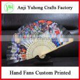 Wholesale Custom Bamboo Nylon Fold Hand Fan thumbnail-1
