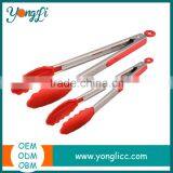 Eco Friendly Colorful Stainless Steel Food Tongs Silicone Kitchen Utensils thumbnail-2
