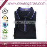 Golf Gentle Comfort Mens Polo Shirts Rib Knitted Striped Polo Collar Sport Shirt thumbnail-1