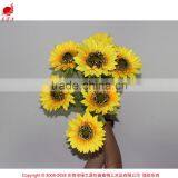 China Manufacturer Floral Foam Autumn Yellow Sunflower Artificial Flower thumbnail-2