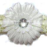 4inch White Gerbera Daisy Flower Headband thumbnail-1