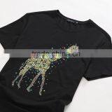 Custom Factory Black Printing Plain Men Cotton t Shirt thumbnail-3