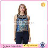 New Design Ladies Heavy Sequin Embroideried Embellishment Beaded Top
