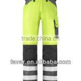 High visibility heavy-duty cordura knee pad trousers multi pocket work trousers