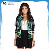 Floral Raglan Sleeves Jacket Sublimation Baseball Women Jacket thumbnail-1