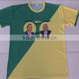 Customed full color printing 100 polyester election tshirts in good design