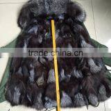 CX-G-P-04 2016 Women's Fashion Clothes Fox Fur Lined Winter Parka With Fur Hood thumbnail-6