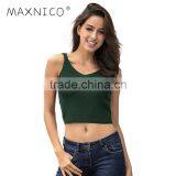 MAXNEGIO Tank Top Sexy Girl Sport Crop Top thumbnail-1