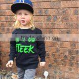2017 Latest Design OEM Children Custom Kids Printing Children's Boutique Black Printed Short Sleeve Cotton Cheap Child T-shirt thumbnail-1
