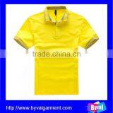 Wholesale 100% Cotton Men's Plain Yellow Polo t Shirt With Short Sleeve Custom Design thumbnail-1