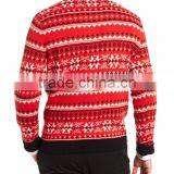 Men Red Sweater Two Robots Pattern Christmas Sweaters Ladies thumbnail-2