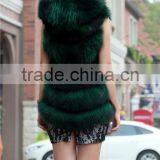 Real Fox Fur Vest Hooded Coat Woman Sleeveless Thicken Warm Genuine Fox Fur Jackets Winter Russian Natural Fur Vest thumbnail-2