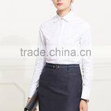 Guangzhou Wholesaler OEM New Fashion Women Autumn Casual Long Sleeve Twill White Poly Elegant Blouses thumbnail-6