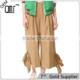 Puls Size Xxxl Polished Shirting Side Tie Khaki Cropped Pants thumbnail-1